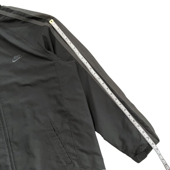 Vintage Y2K Nike Mens Track Jacket Windbreaker Black XL Sporty Streetwear Soccer - Picture 9 of 9